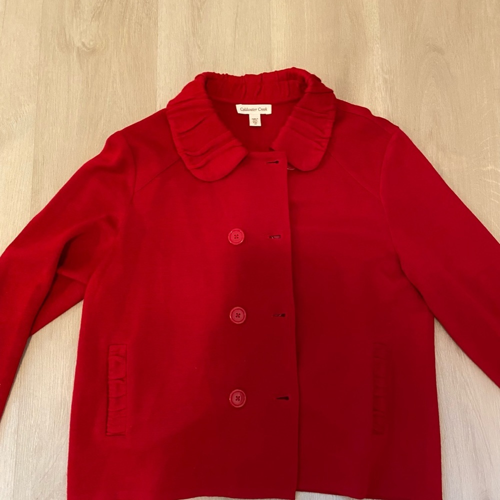 Coldwater Creek Red Cardigan